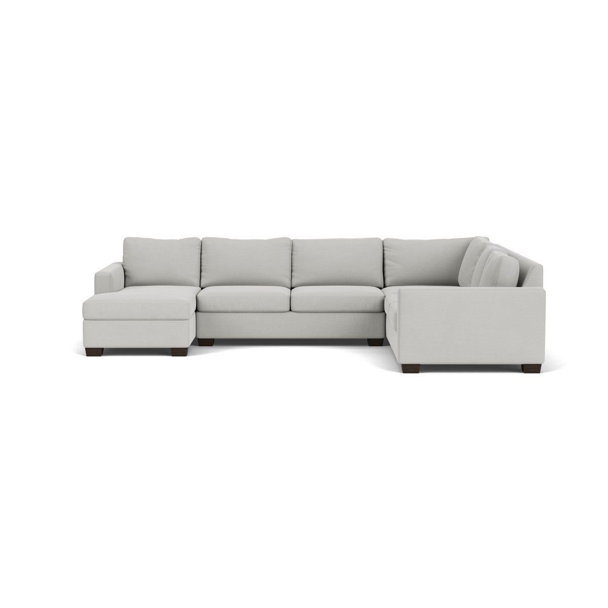 Track 141" Corner Sectionals W. Full Sleeper & Left Chaise - Dream Dove