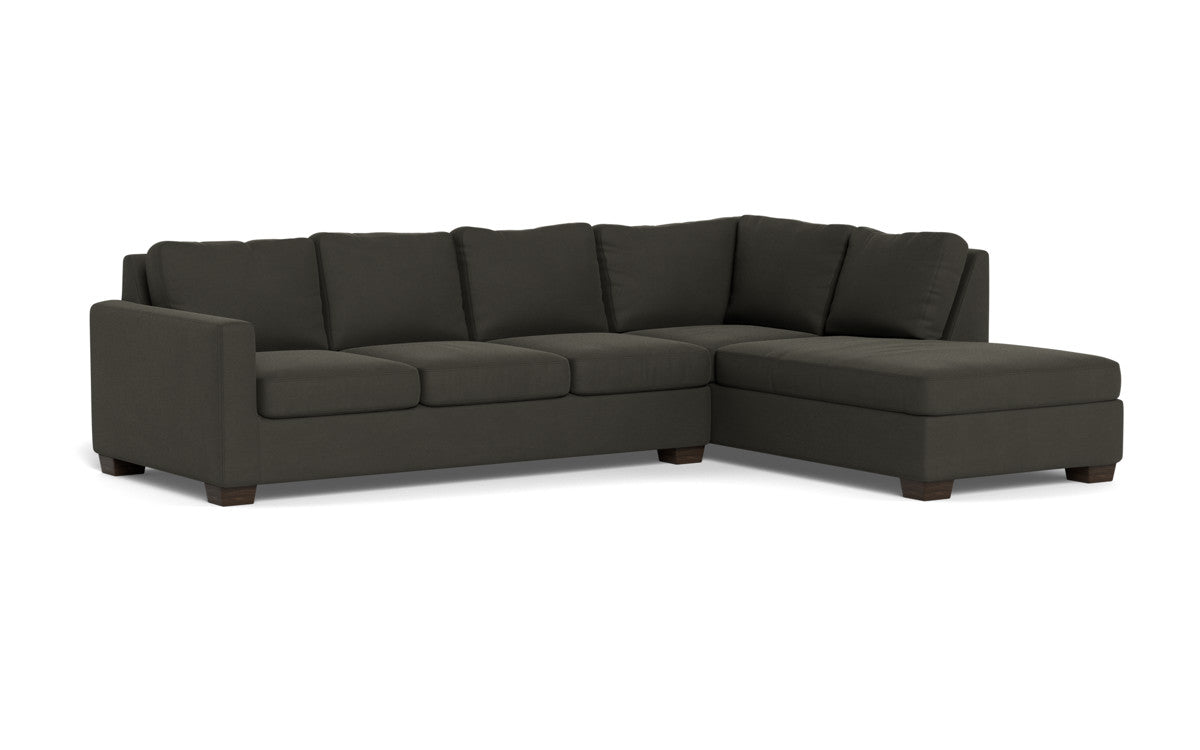 Track 121" Right Chaise Sectional - Dream Chocolate