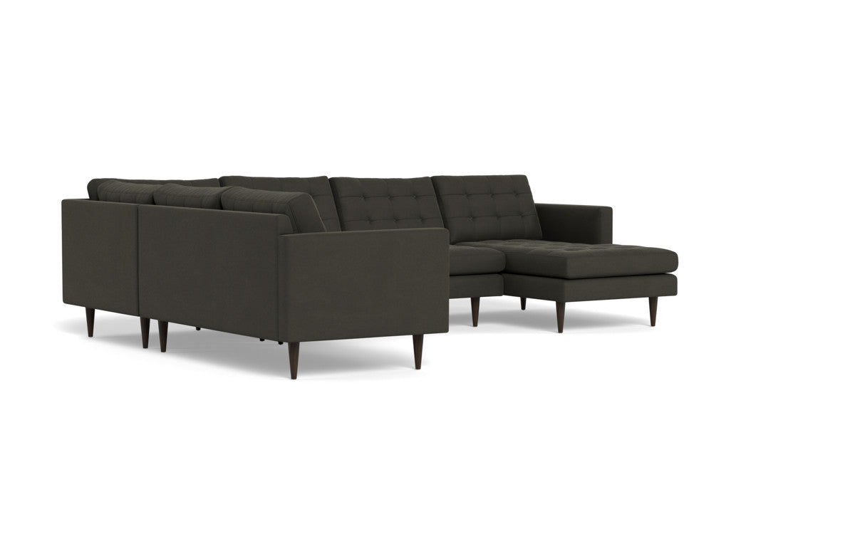 Wallace 130" Corner Sectionals w. Right Chaise - Dream Chocolate