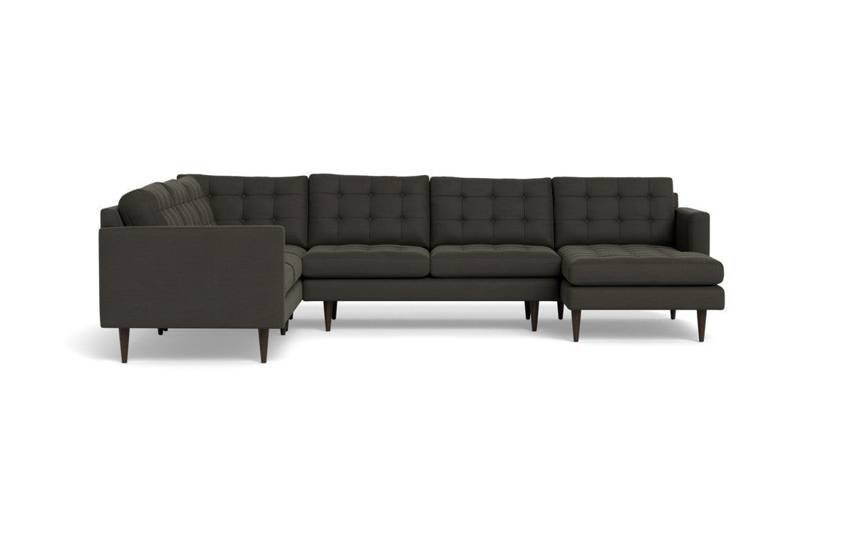 Wallace 130" Corner Sectionals w. Right Chaise - Dream Chocolate