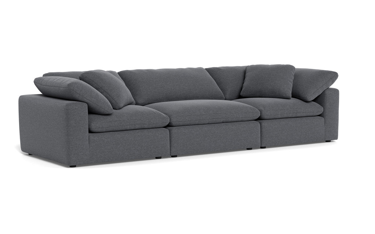 Fluffy 133.5" 3pc Sofa - Bennett Charcoal