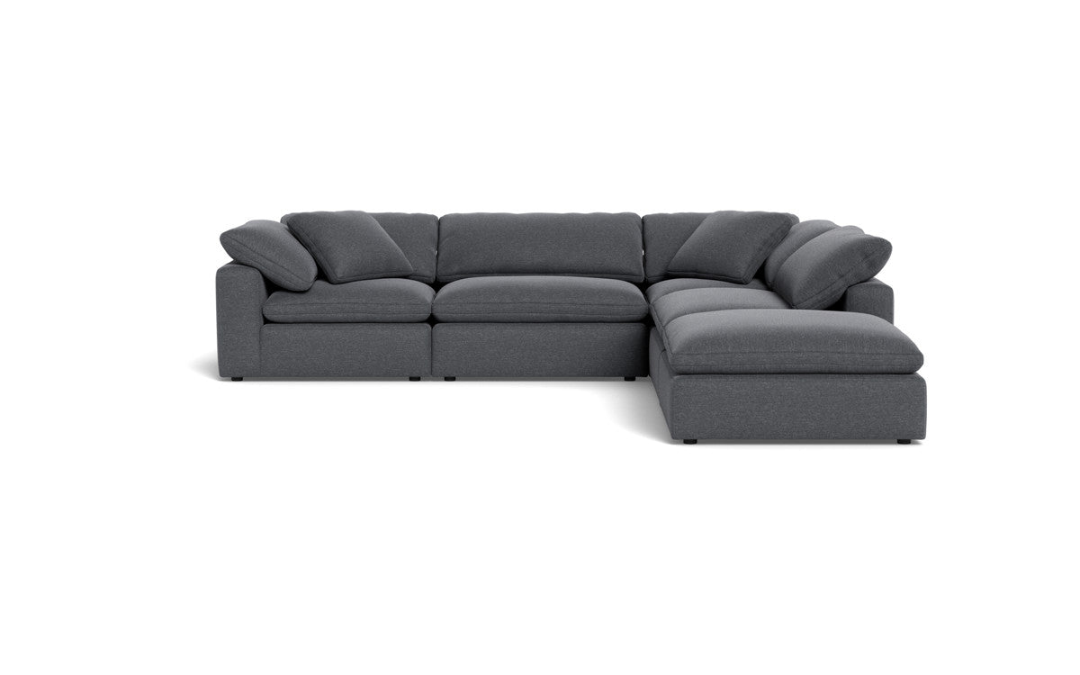 Fluffy 133.5" 4 Piece Sectional w/Otto - Bennett Charcoal