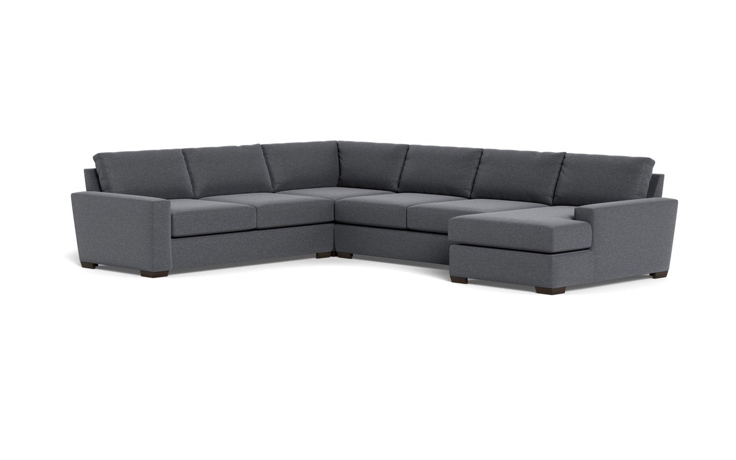 Mas Mesa 162" Deep Corner Sectionals w. Right Chaise - Bennett Charcoal