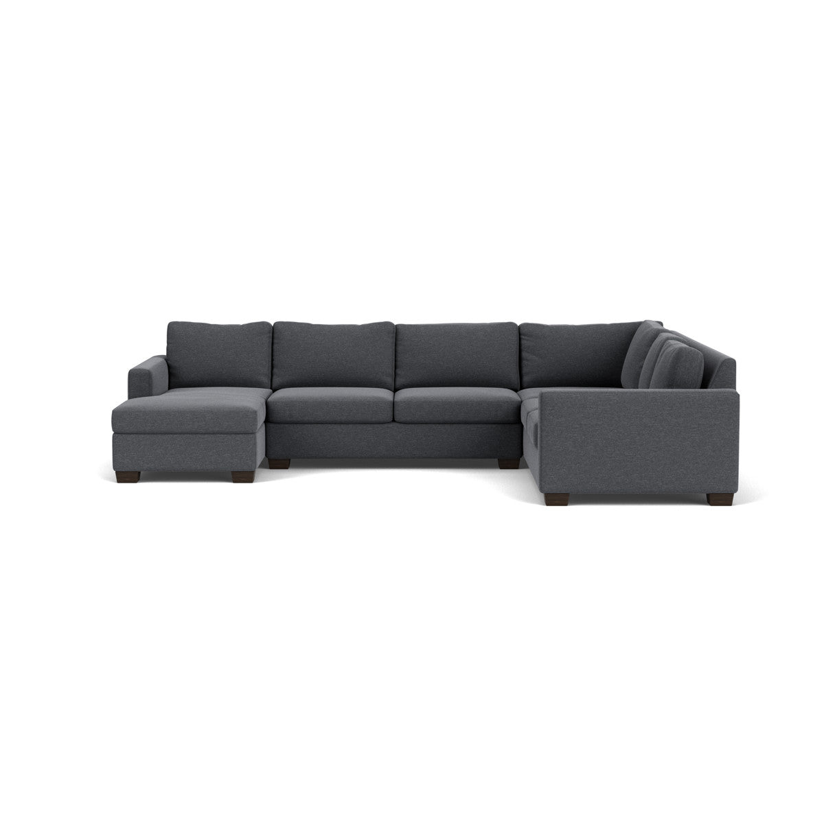 Track 141" Corner Sectionals W. Full Sleeper & Left Chaise - Bennett Charcoal