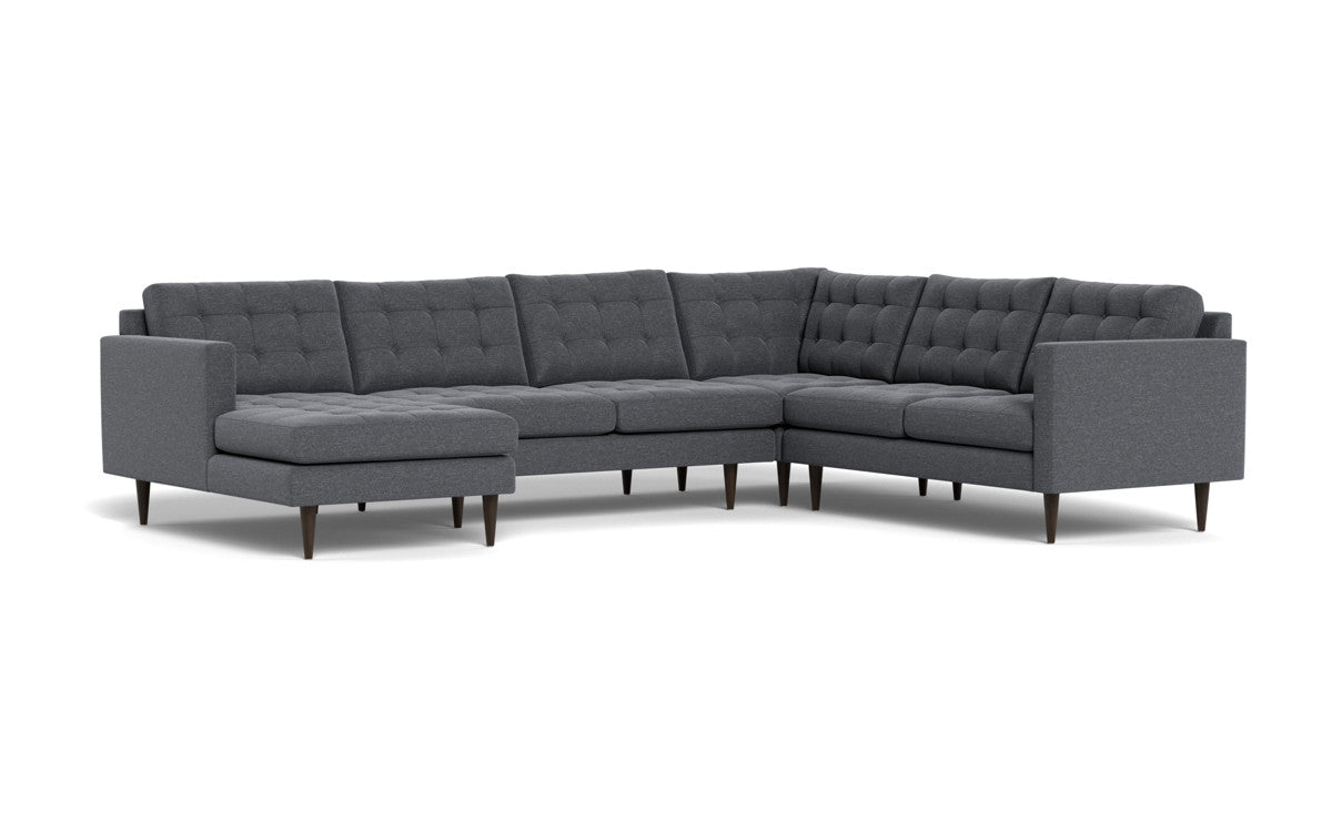 Wallace 131" Corner Sectionals w. Left Chaise - Bennett Charcoal