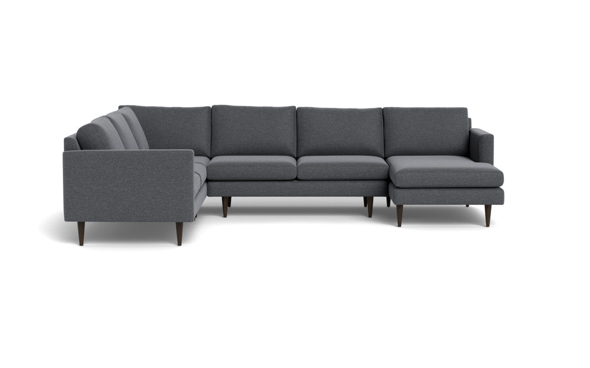 Wallace 130" Untufted Corner Sectionals w. Right Chaise - Bennett Charcoal