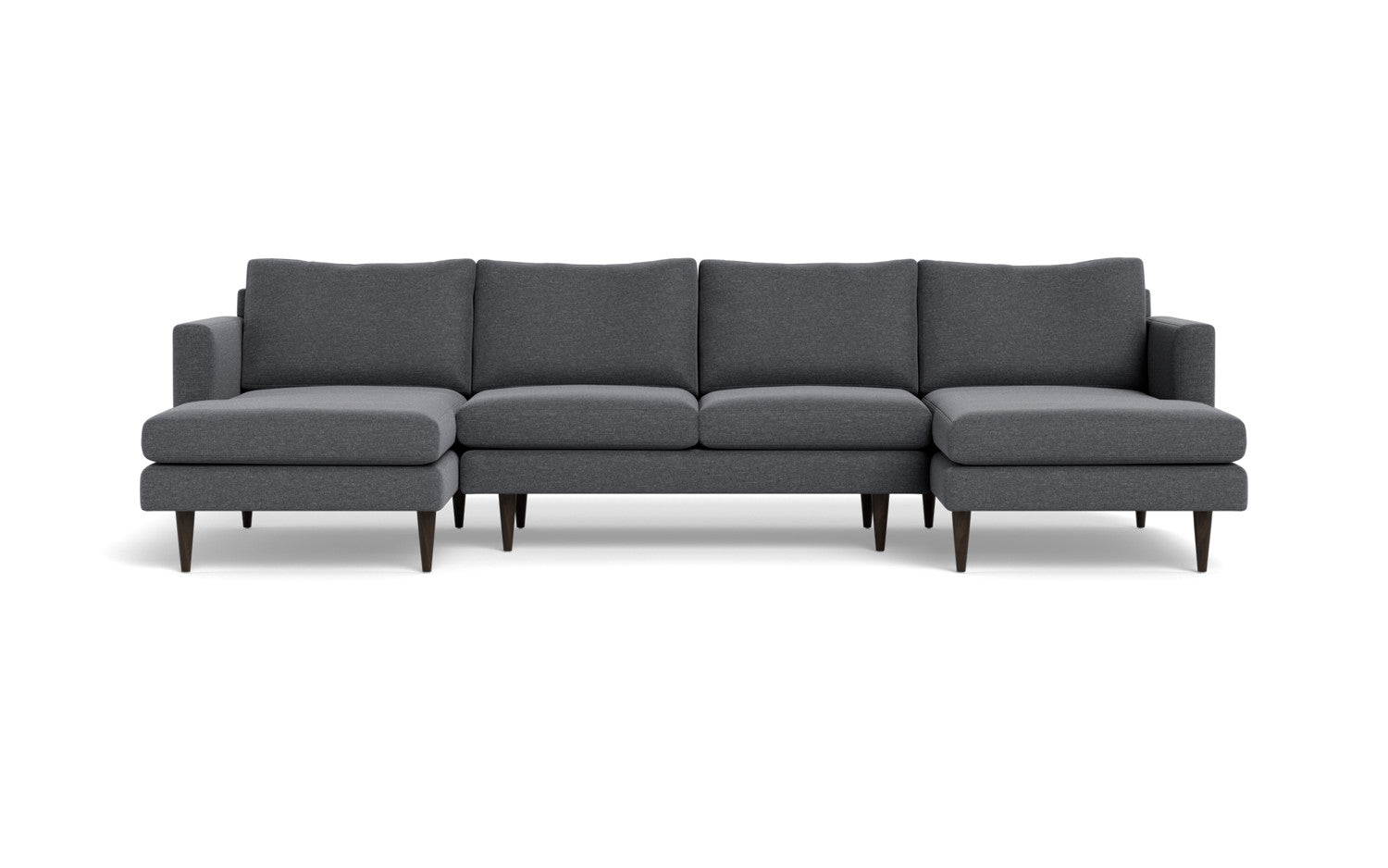 Wallace 126" Untufted Double Chaise U Sectional - Amigo II Sage