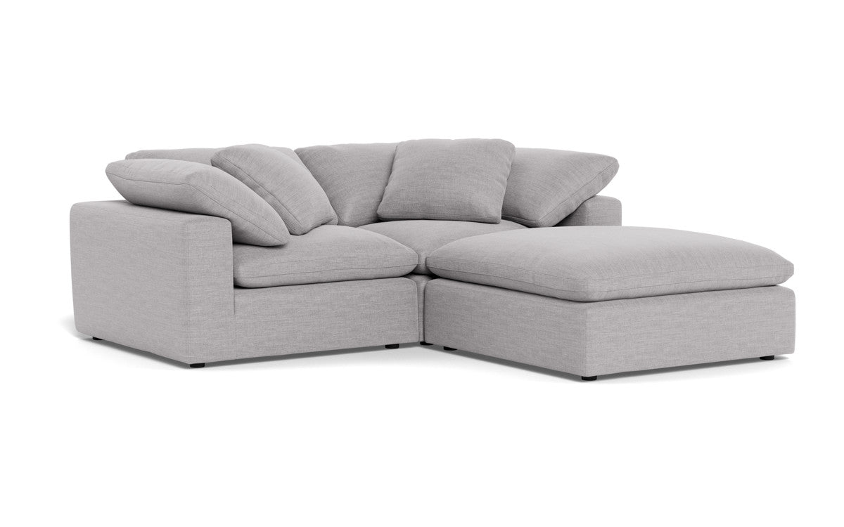 Fluffy 89" 2 Piece Sofa w/Otto - Bennett Dove