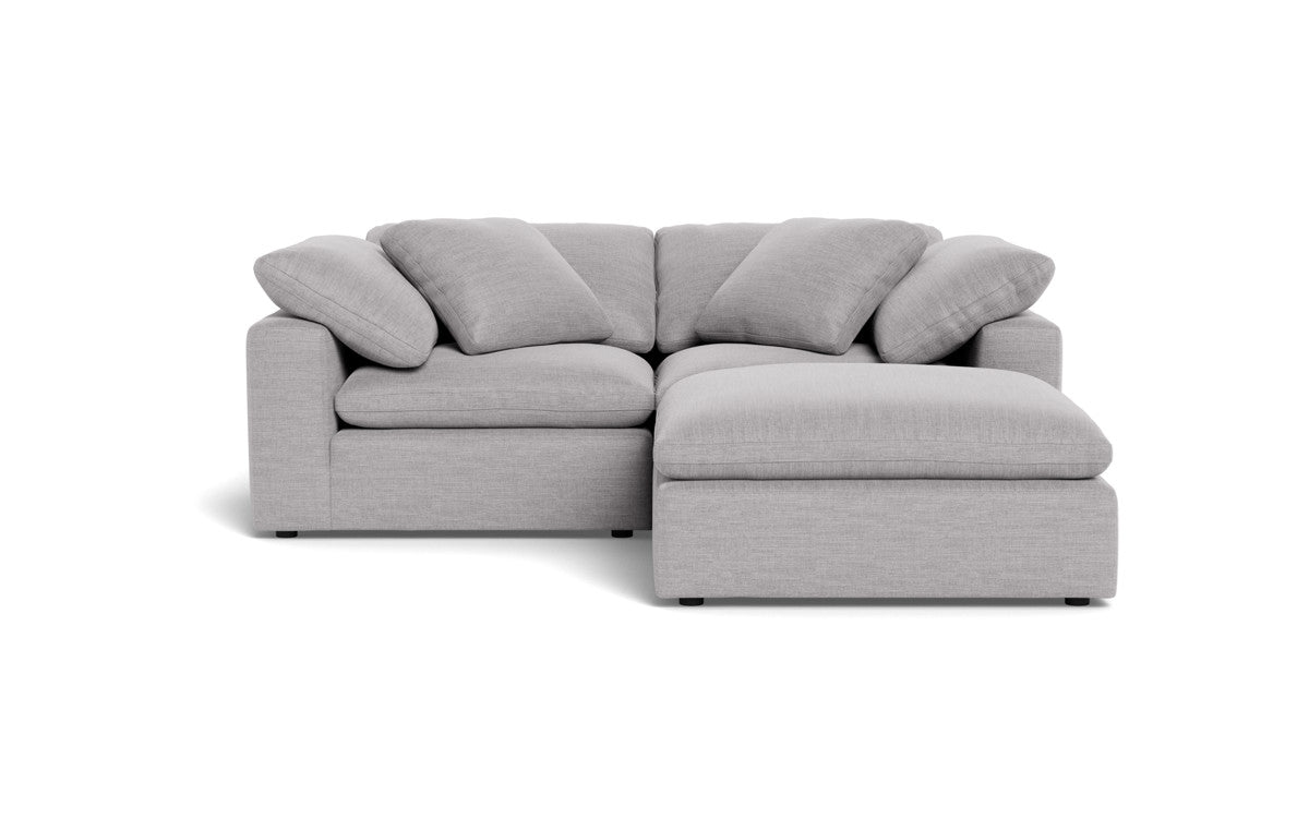 Fluffy 89" 2 Piece Sofa w/Otto - Bennett Dove