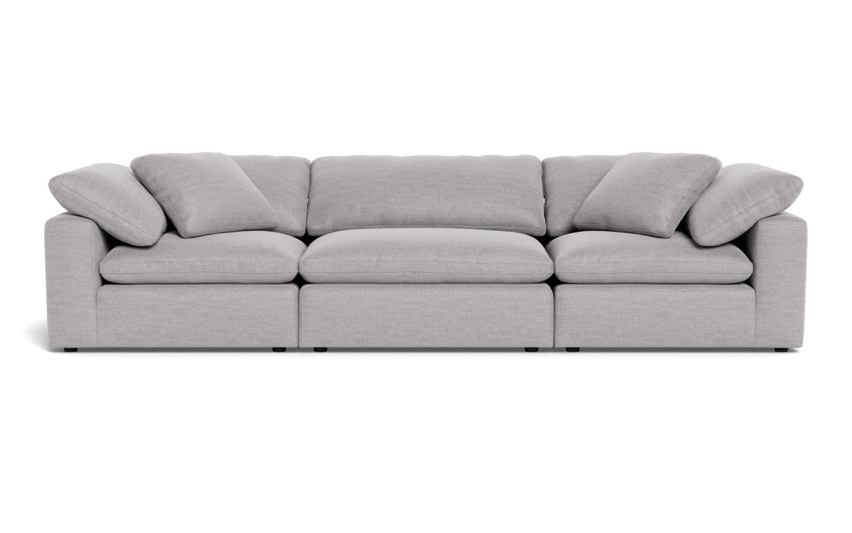 Fluffy 133.5" 3pc Sofa - Bennett Dove