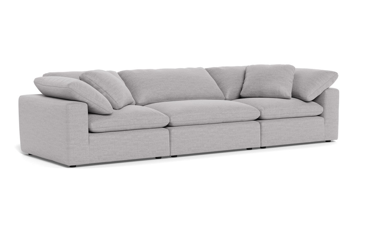 Fluffy 133.5" 3pc Sofa - Bennett Dove