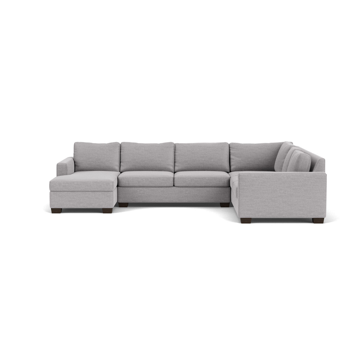 Track 141" Corner Sectionals W. Full Sleeper & Left Chaise - Bennett Dove