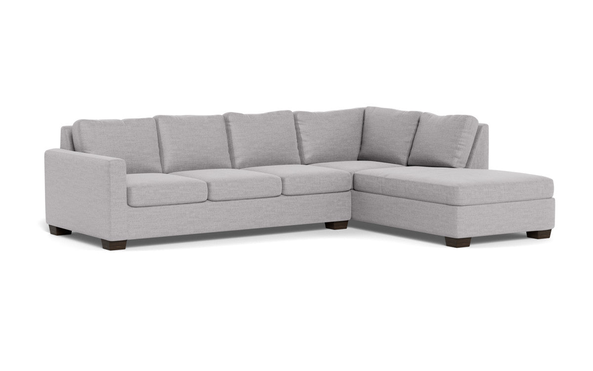 Track 121" Right Chaise Sleeper Sectional - Bennett Dove