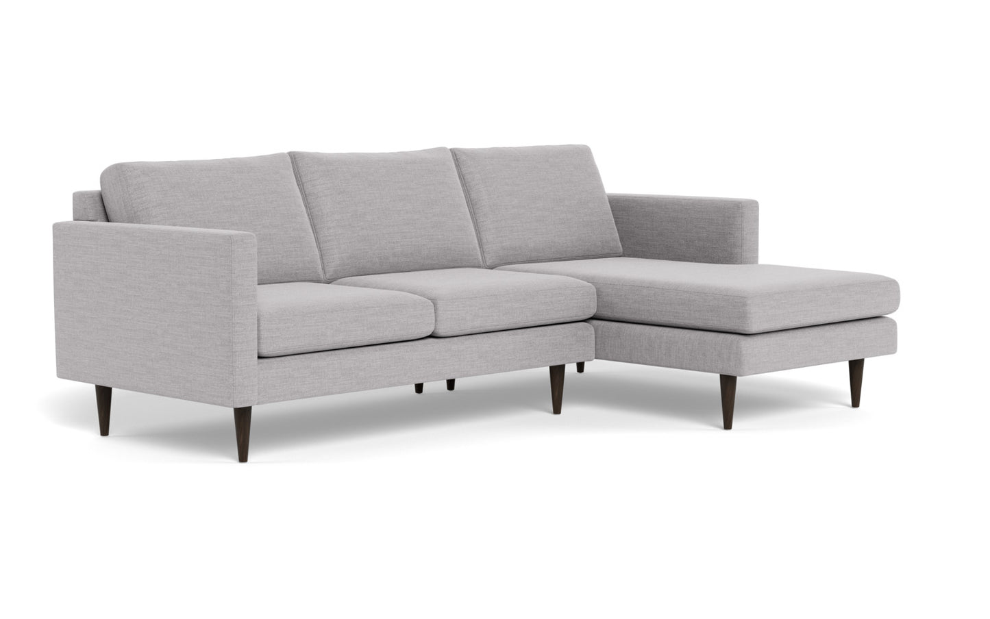 Wallace 98" Untufted Right Chaise Sectional - Bennett Dove