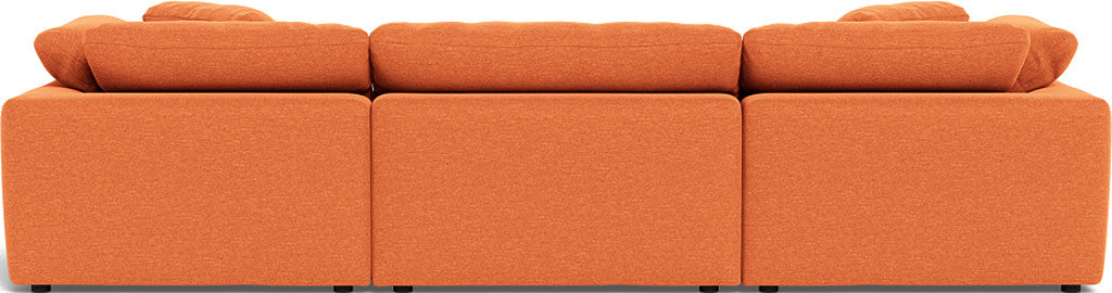 Fluffy 133.5" 3pc Sofa - Bennett Orangeade