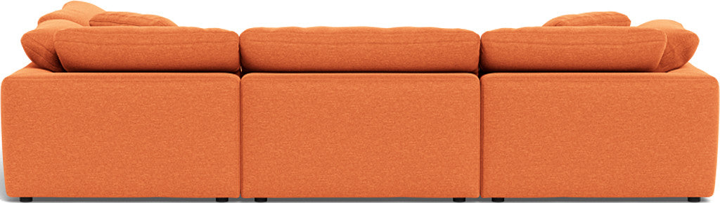 Fluffy 133.5" 4 Piece Sectional w/Otto - Bennett Orangeade