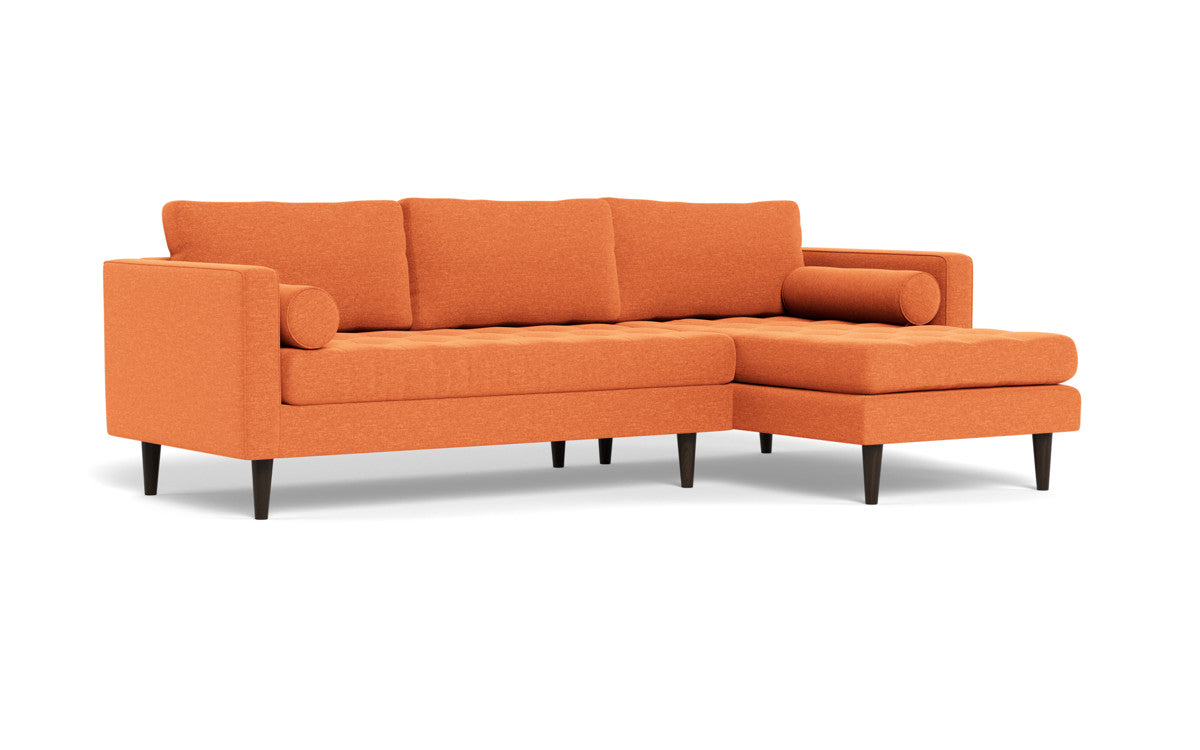 Ladybird 102" Right Chaise Sectional - Bennett Orangeade