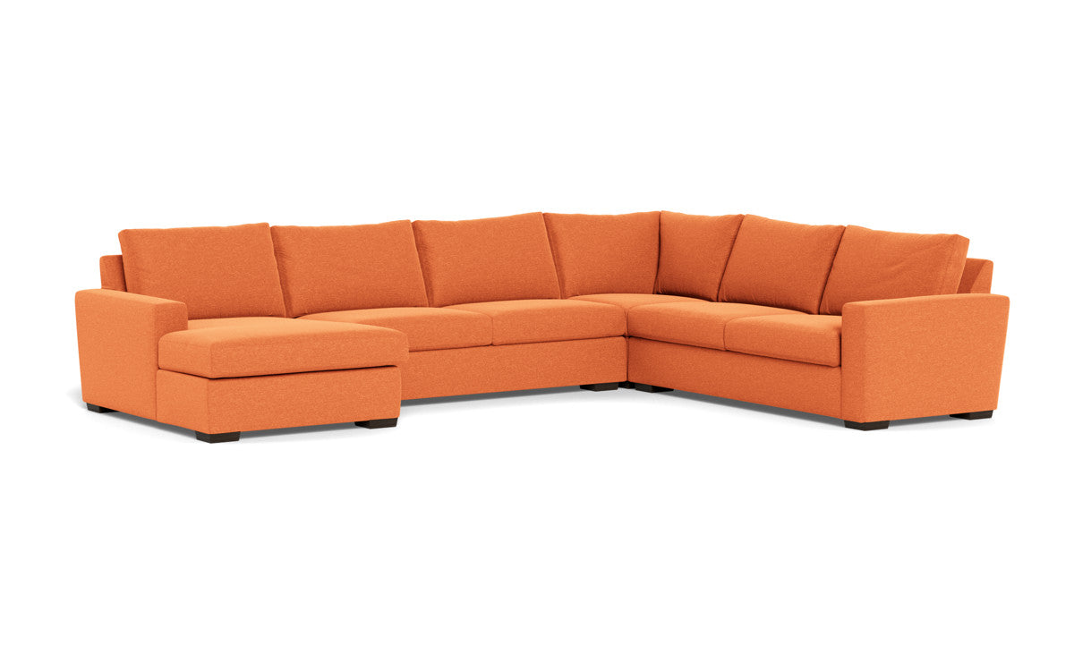 Mesa 156" Corner Sectionals w. Left Chaise - Bennett Orangeade