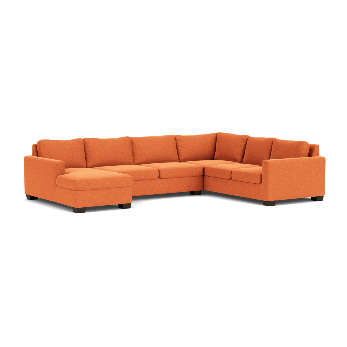 Track 141" Corner Sectionals W. Full Sleeper & Left Chaise - Bennett Orangeade