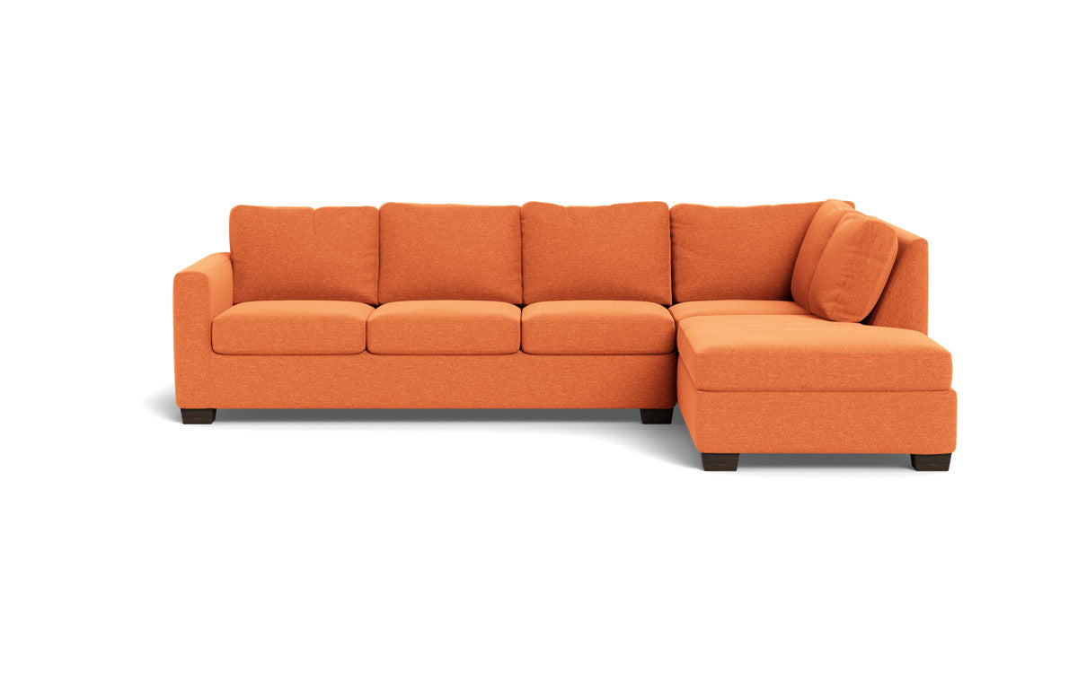 Track 121" Right Chaise Sleeper Sectional - Bennett Orangeade