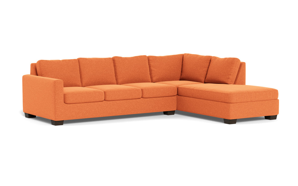 Track 121" Right Chaise Sleeper Sectional - Bennett Orangeade