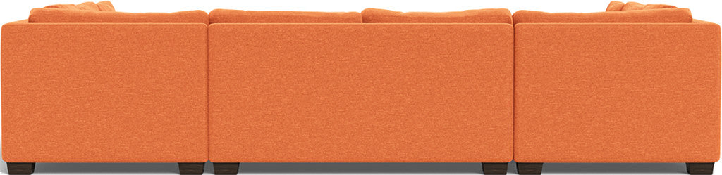 Track 141" Corner Sofa U Sectional - Bennett Orangeade