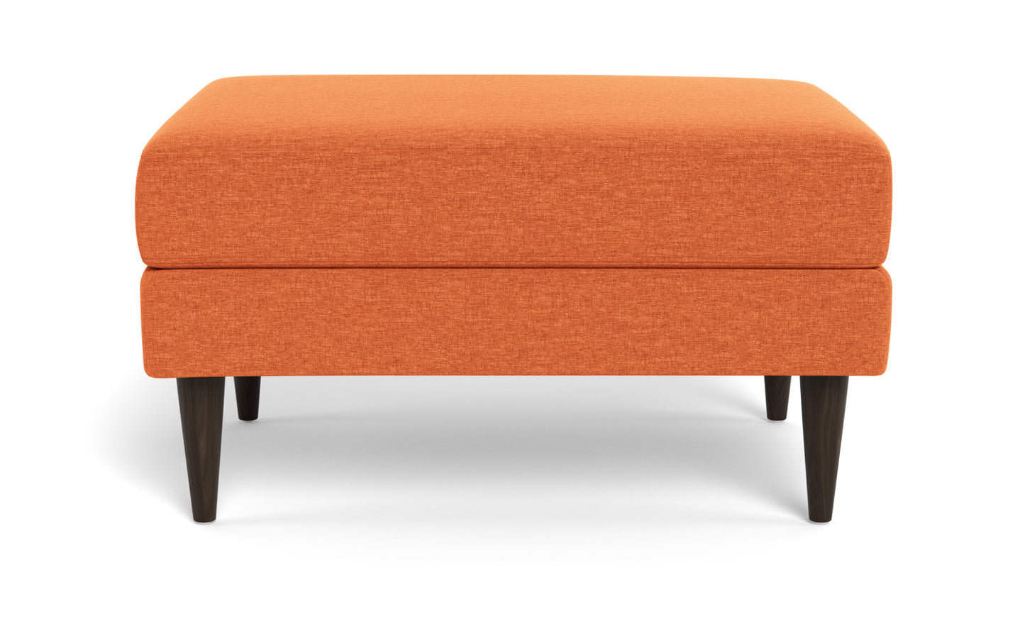 Wallace Untufted Ottoman - Bennett Orangeade