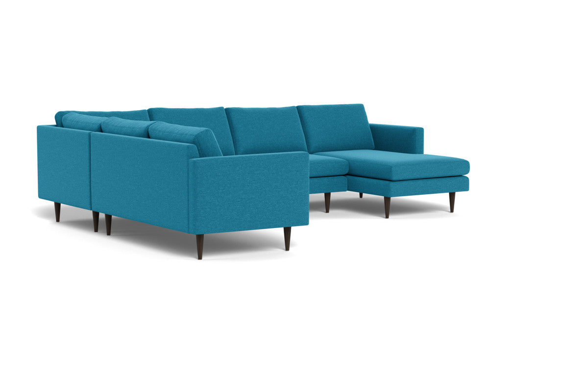 Wallace 130" Untufted Corner Sectionals w. Right Chaise - Bennett Orangeade