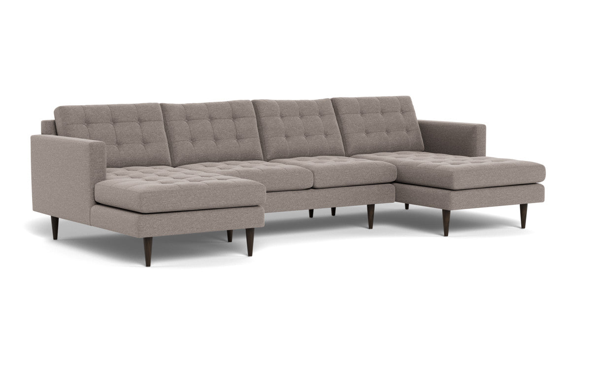 Wallace 126" Double Chaise U Sectional - Bennett Praline