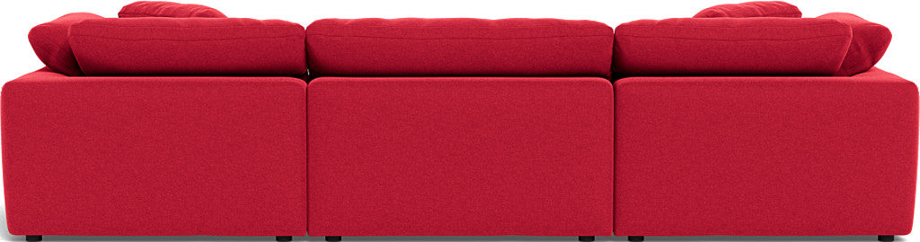 Fluffy 133.5" 3pc Sofa - Bennett Red
