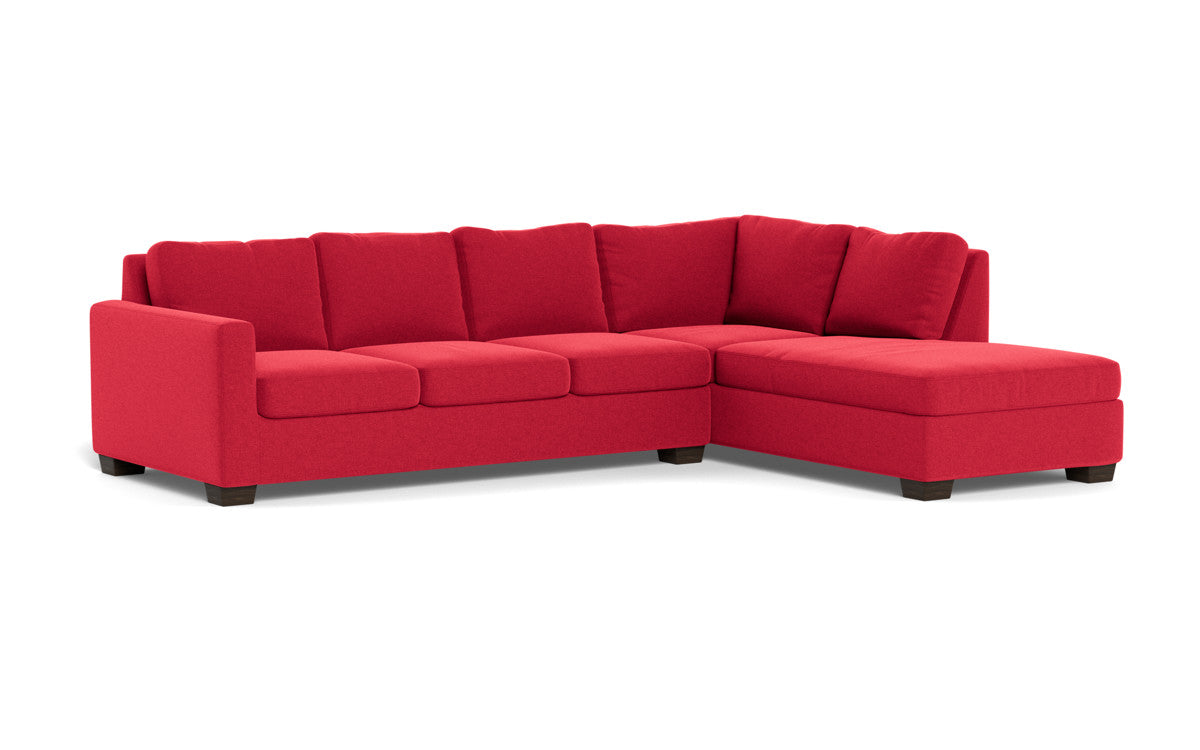 Track 121" Right Chaise Sleeper Sectional - Bennett Red