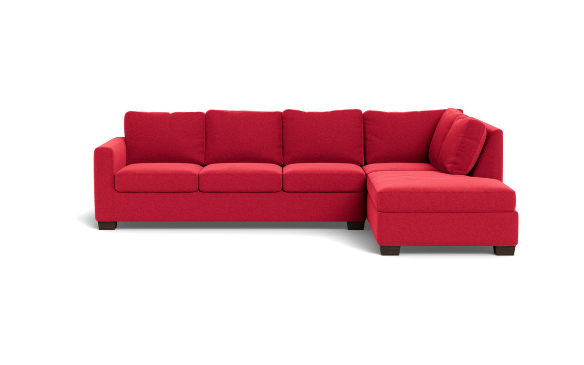 Track 121" Right Chaise Sleeper Sectional - Bennett Red