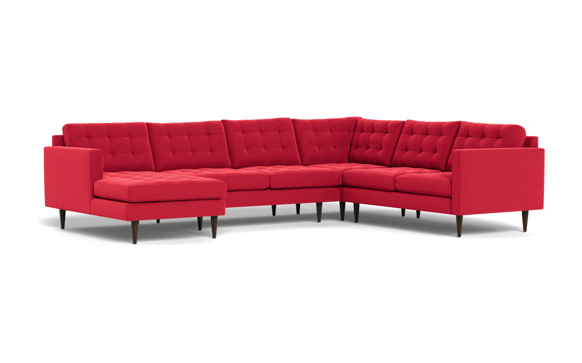 Wallace 131" Corner Sectionals w. Left Chaise - Bennett Red