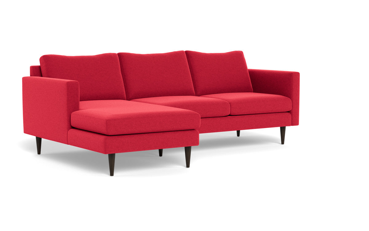 Wallace 98" Untufted Left Chaise Sectional - Bennett Red