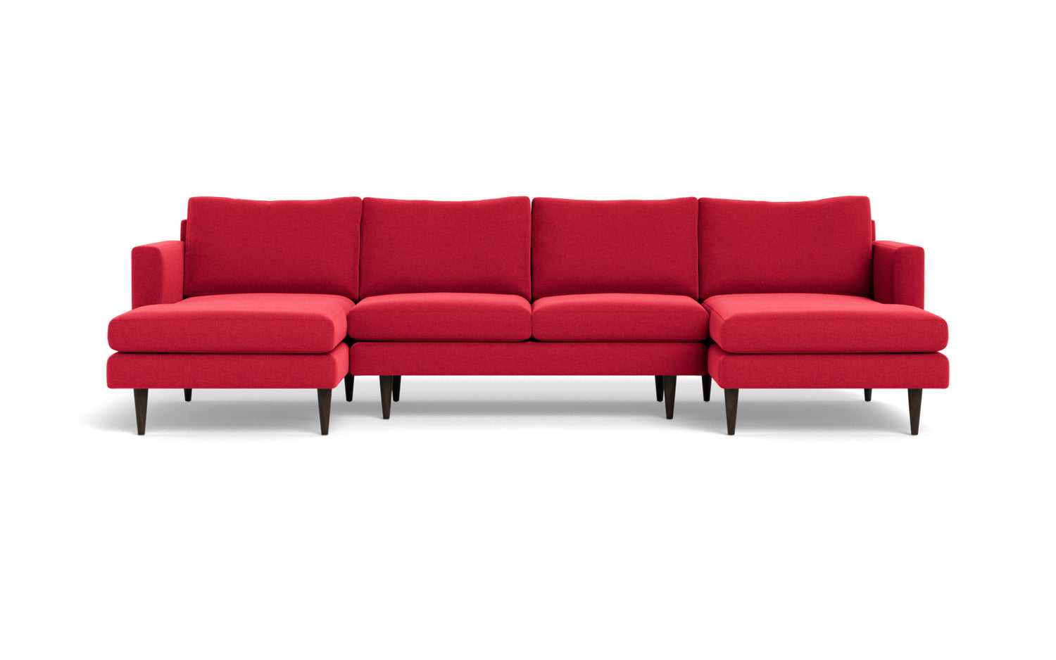Wallace 126" Untufted Double Chaise U Sectional - Bennett Praline
