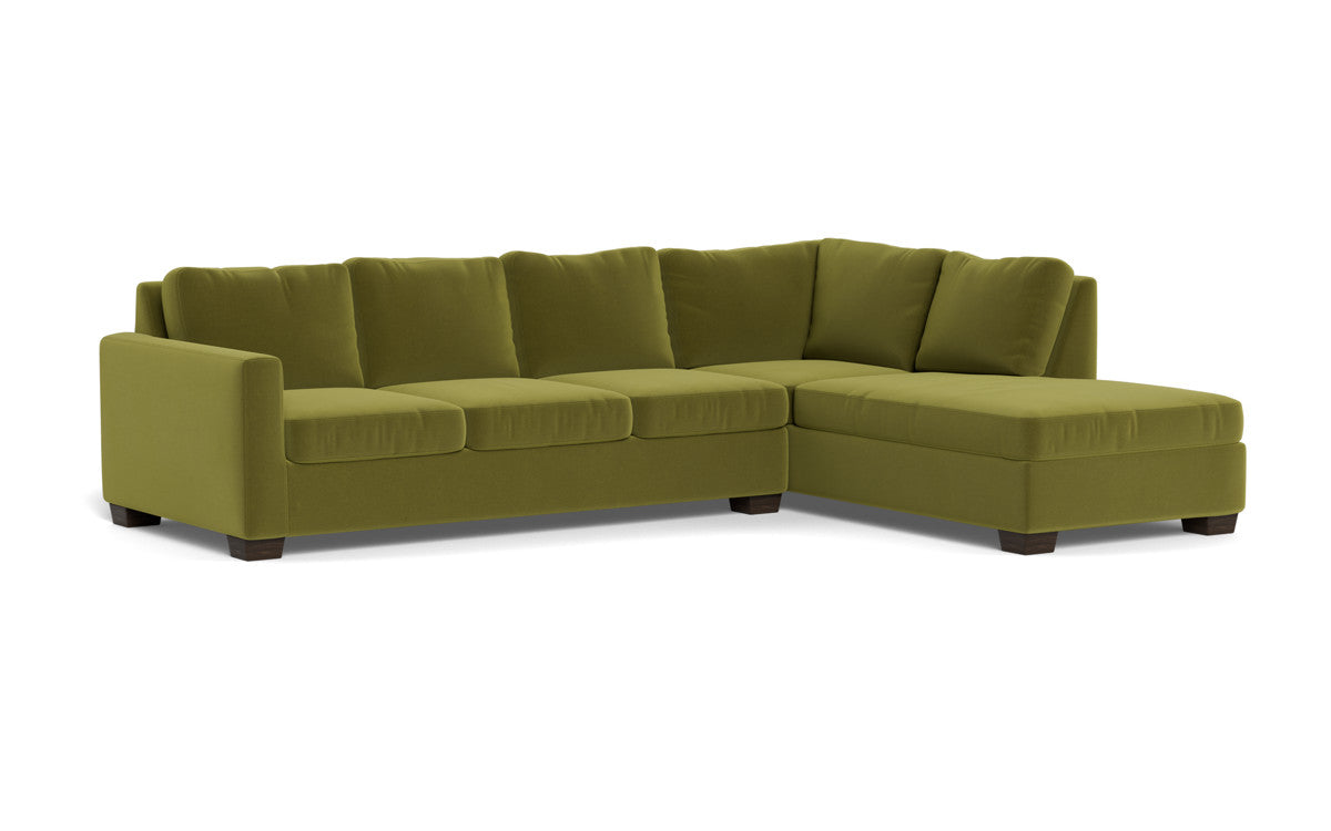 Track 121" Right Chaise Sectional - Dream Apple