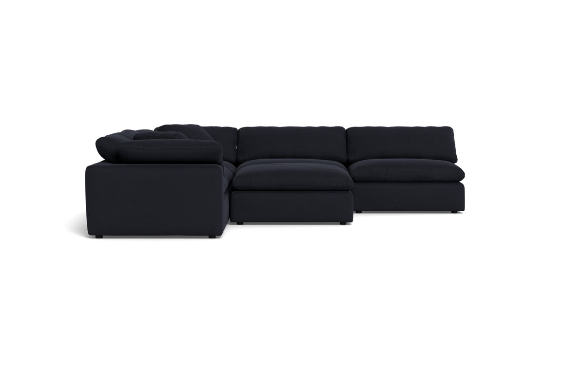 Fluffy 133.5" 5 Piece Sectional W/Ottoman - Dream Onyx