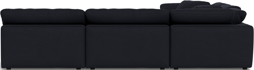 Fluffy 133.5" 5 Piece Sectional W/Ottoman - Dream Onyx