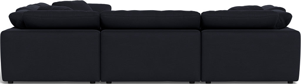 Fluffy 133.5" 6 Piece Sectional W/Ottoman - Dream Onyx