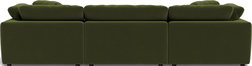 Fluffy 133.5" 3pc Sofa - Dream Olive