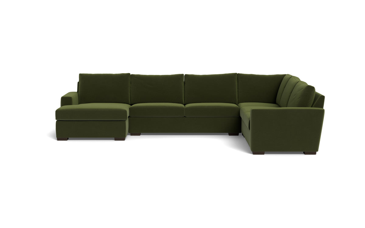 Mesa 156" Corner Sectionals w. Left Chaise - Dream Olive