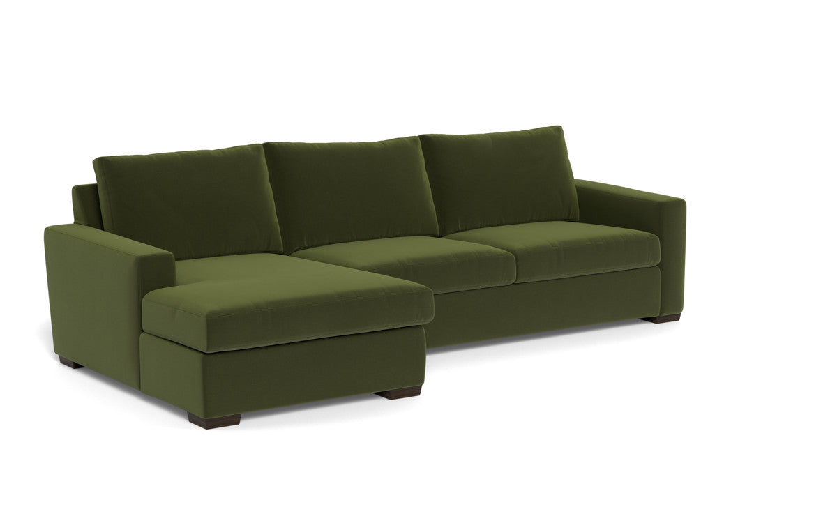 Mesa 123" Left Chaise Sectional - Dream Olive
