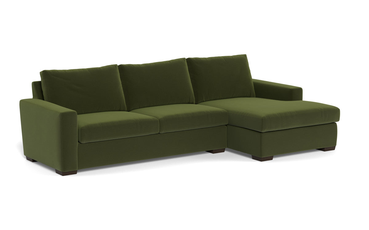 Mesa 123" Right Chaise Sectional - Dream Olive