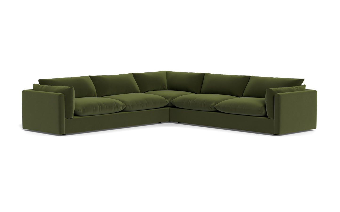 SoCo 124" Corner Sectional - Dream Olive