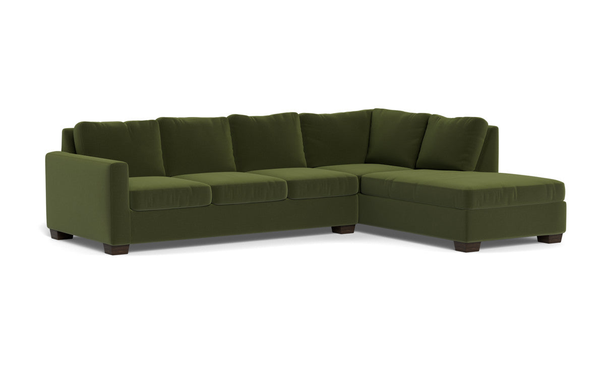 Track 121" Right Chaise Sectional - Dream Olive