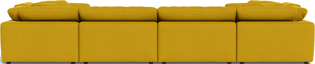 Fluffy 178" 4 Corner U Sectional - Sorrento Sunflower