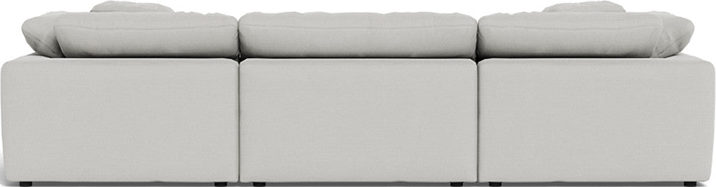 Fluffy 133.5" 3 Piece Sofa W/Double Ottoman - Dream Dove