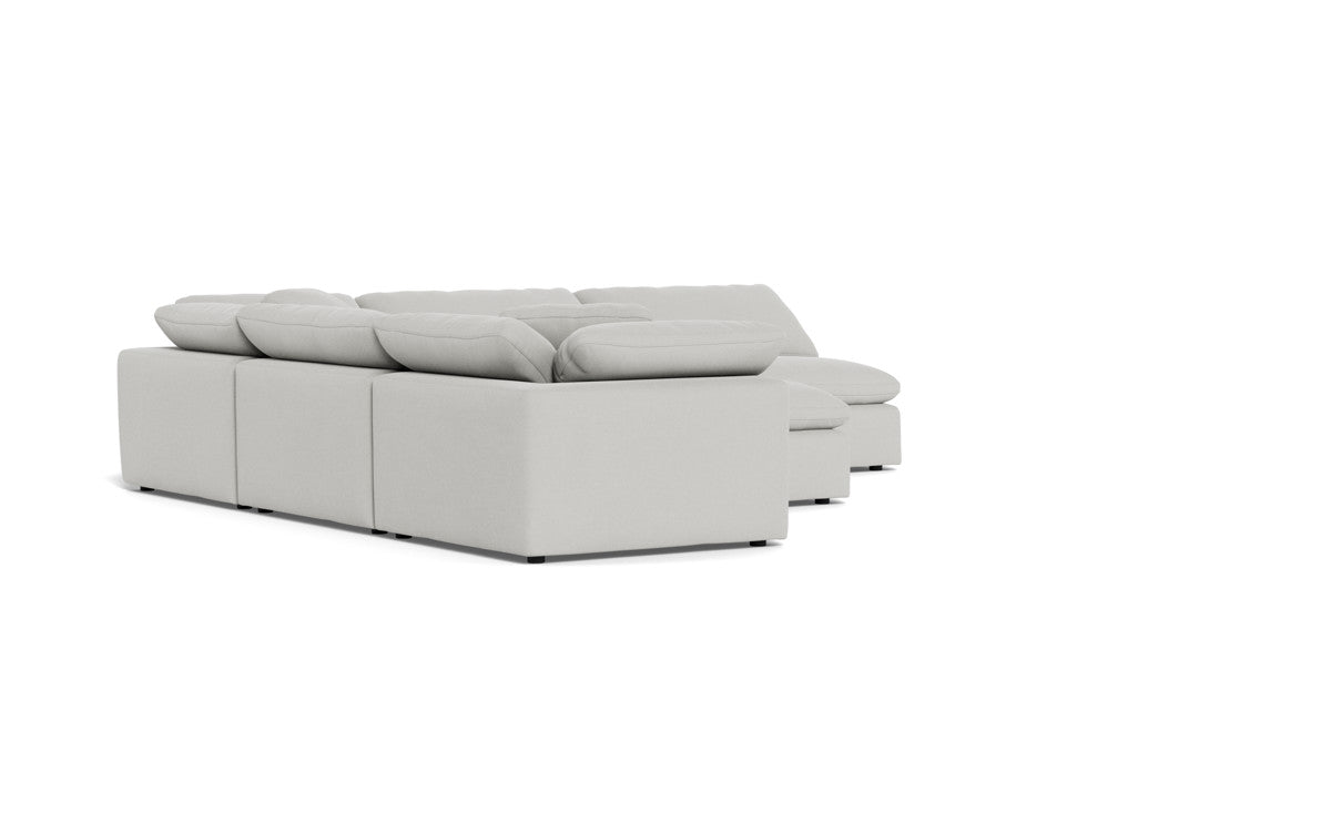 Fluffy 133.5" 5 Piece Sectional W/Ottoman - Dream Dove
