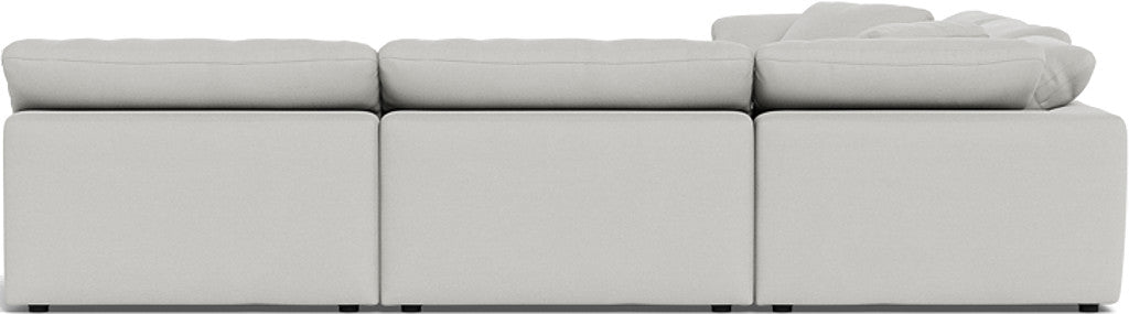 Fluffy 133.5" 5 Piece Sectional W/Ottoman - Dream Dove