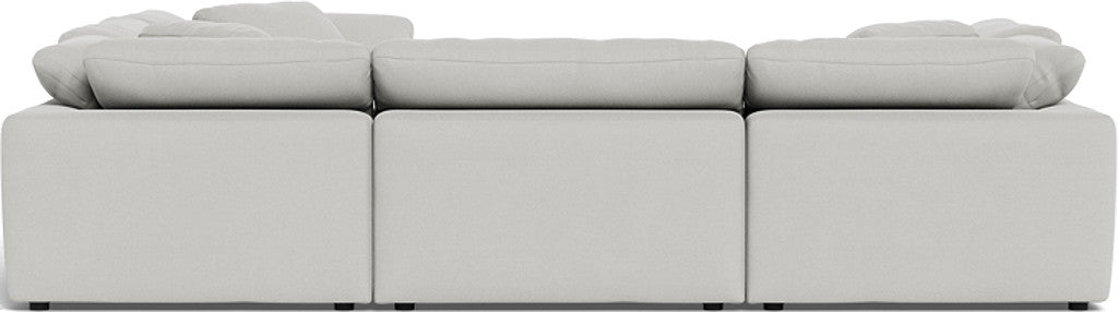 Fluffy 133.5" 6 Piece Sectional W/Ottoman - Dream Dove
